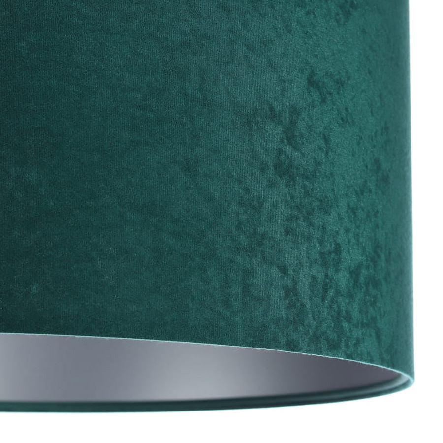 Zeleno-strieborná závesná lampa OLYMPIA s velúrovým tienidlom, abažúrom v tvare valca - BPS Koncept obrázok 4