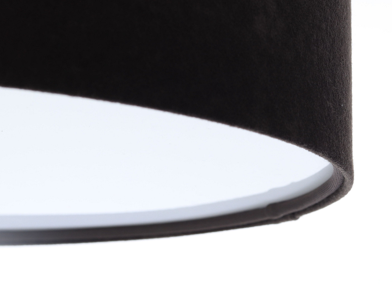 Čierne stropné svietidlo s velúrovým tienidlom v tvare valca , stropnica ALON - BPS Koncept obrázok 4
