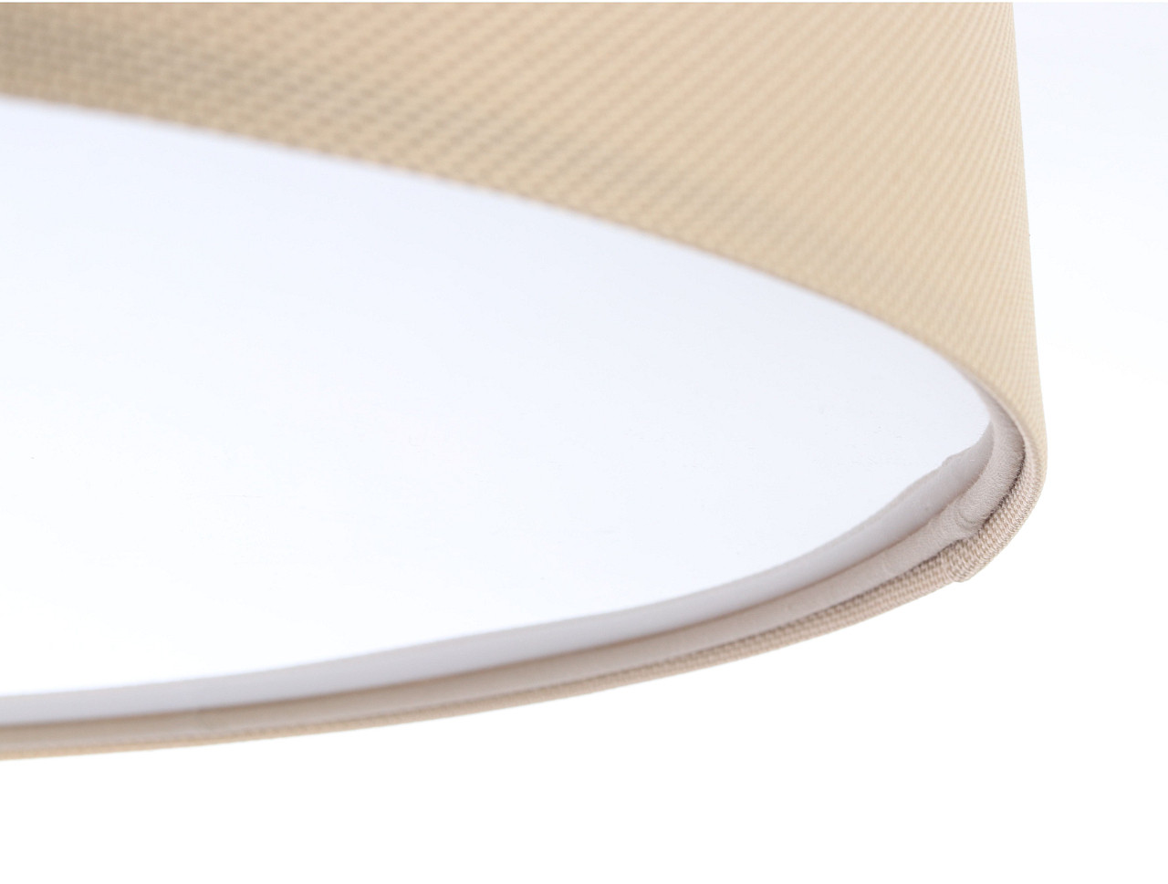 Béžová stropná lampa s tienidlom v tvare valca z jemnej štruktúrovanej tkaniny, stropnica TIRMAN - BPS Koncept obrázok 4
