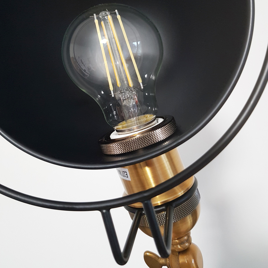 Nástenná lampa, čierne loftové nástenné svietidlo, GLUM W2, regulovateľné rameno, na čítanie - Lumina Deco obrázok 4