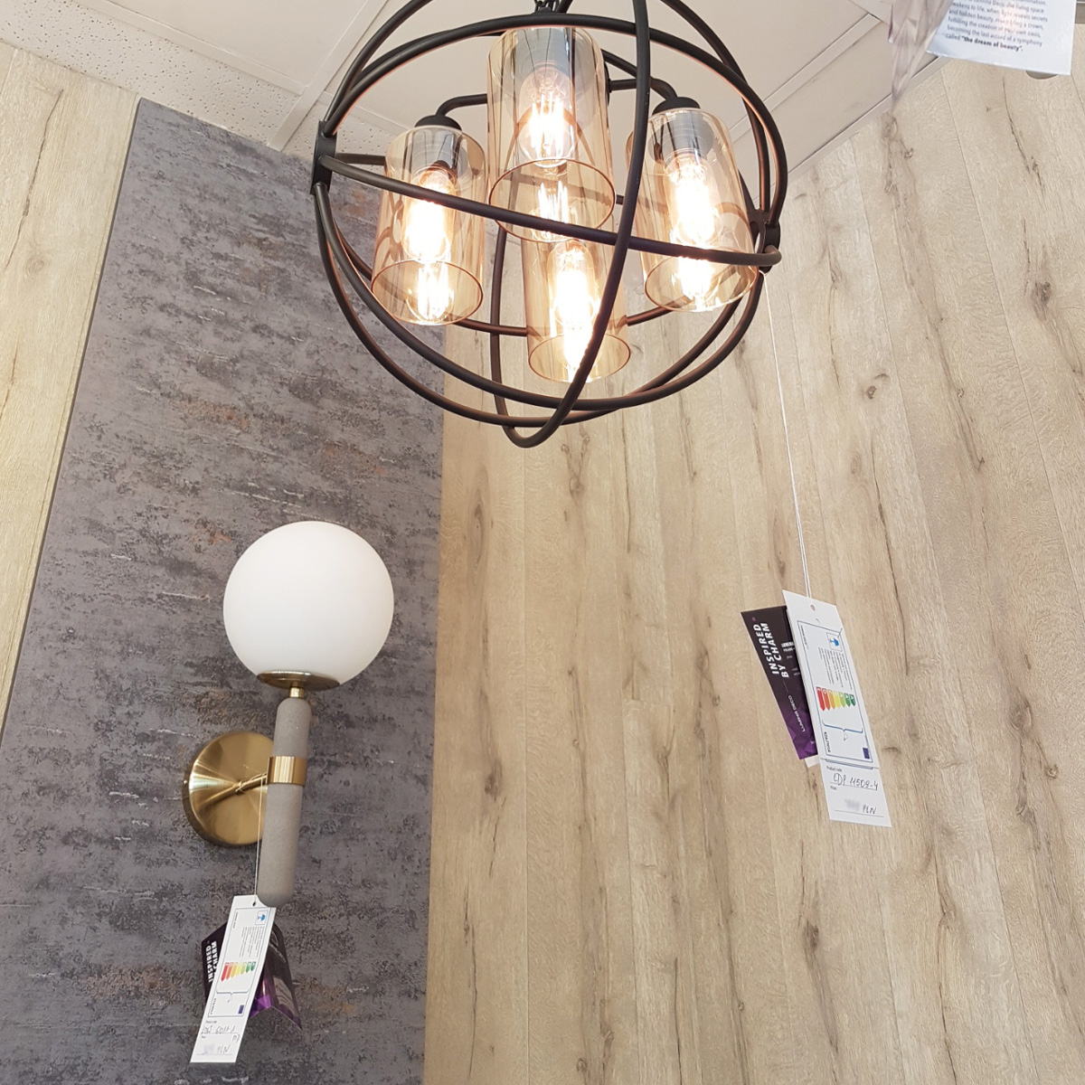 Moderné nástenné svietidlo glamour GRANINO D20 vo farbe mosadze - Lumina Deco obrázok 4