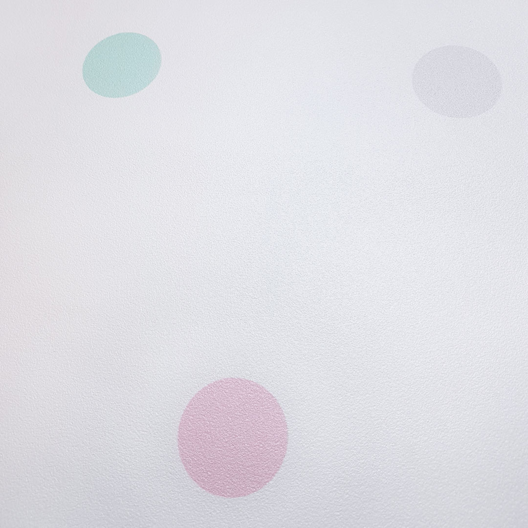 Tapeta s farebnými pastelovými bodkami, polka dot 5 cm - Dekoori obrázok 4