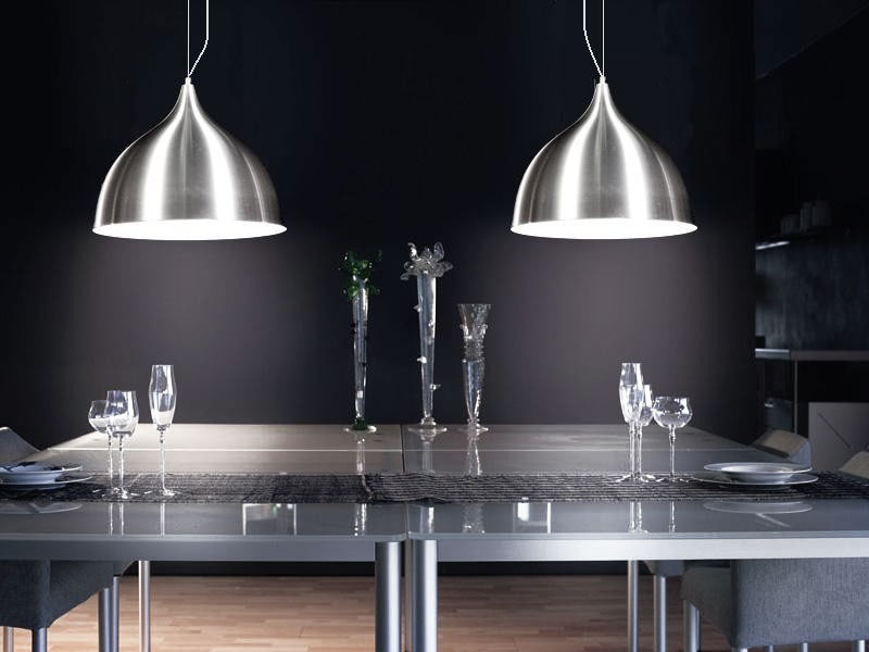 Kovové závesné svietidlo, strieborný luster VITTORIO - Lumina Deco obrázok 2