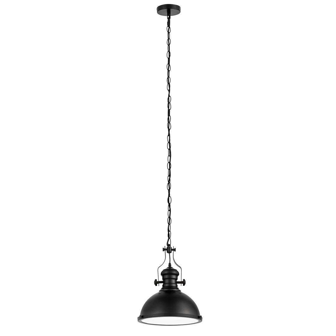 Čierna priemyselná loftová lampa ELIGIO, závesné kovové industriálne retro svietidlo - Lumina Deco obrázok 3