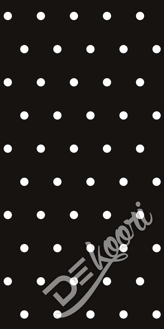 Čierna tapeta s bielymi bodkami, bodky 5 cm - Dekoori obrázok 3