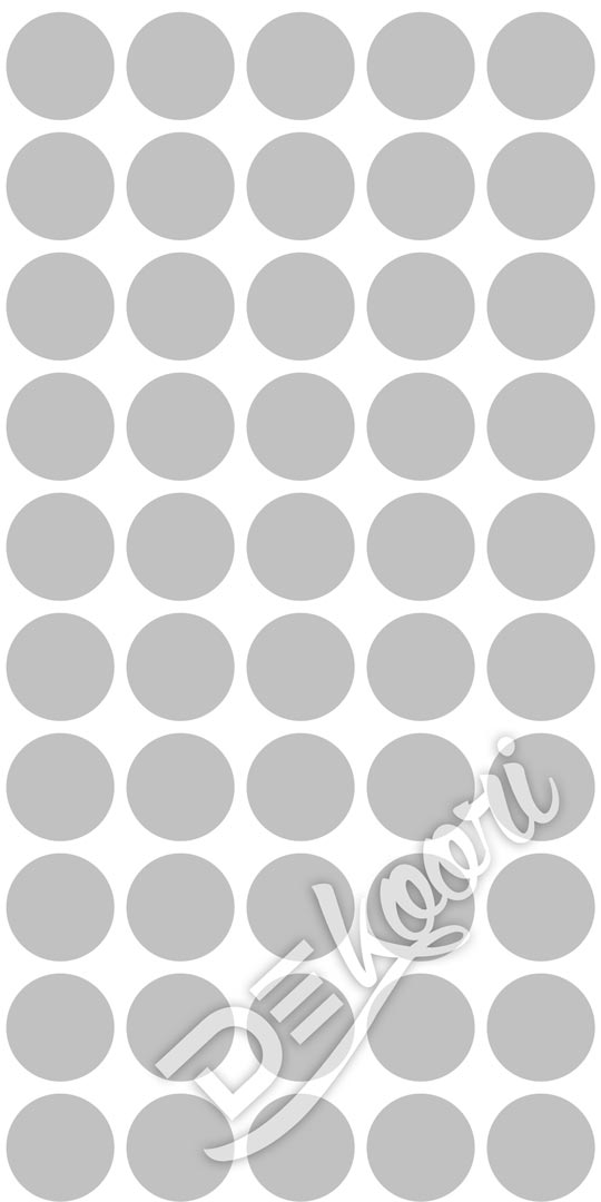 Bodkovaná tapeta v bielo sivej farbe, bodky 18 cm polka dot - Dekoori obrázok 3