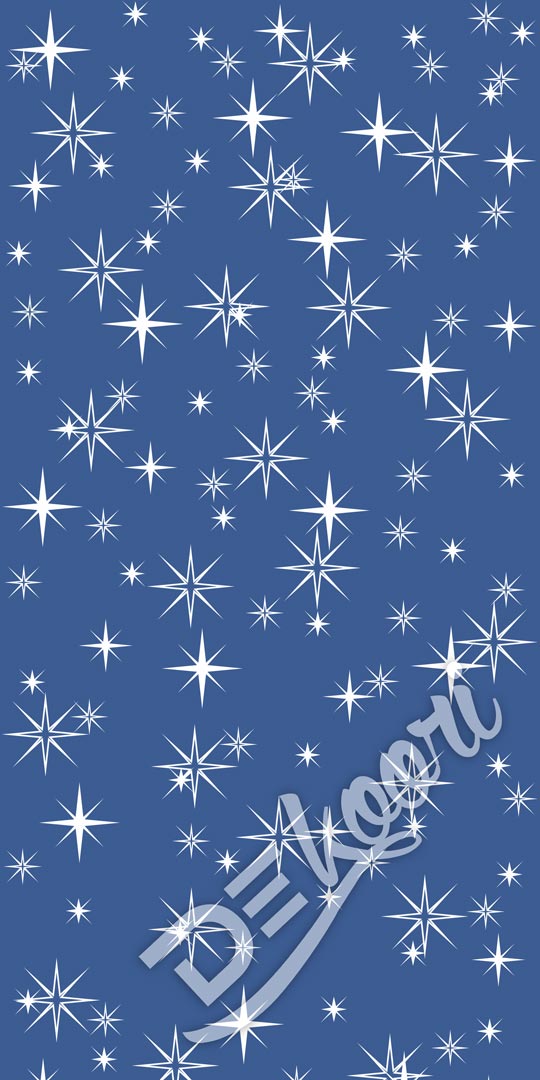 Modro-biela tapeta mihotajúce sa hviezdy, modrá farba PANTONE Classic Blue - Dekoori obrázok 2