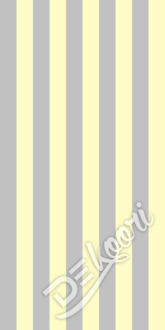 Tapeta šedo-žltá vertikálne pruhy 10 cm - Dekoori obrázok 3