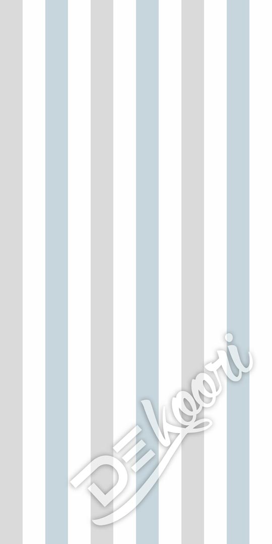 Jemná biela tapeta so svetlosivými a svetlomodrými zvislými pruhmi - Dekoori obrázok 3