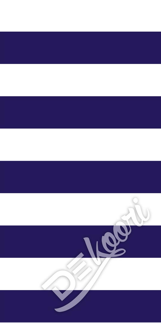 Tapeta s horizontálnymi pruhmi námornícka modrá - biela - Dekoori obrázok 3