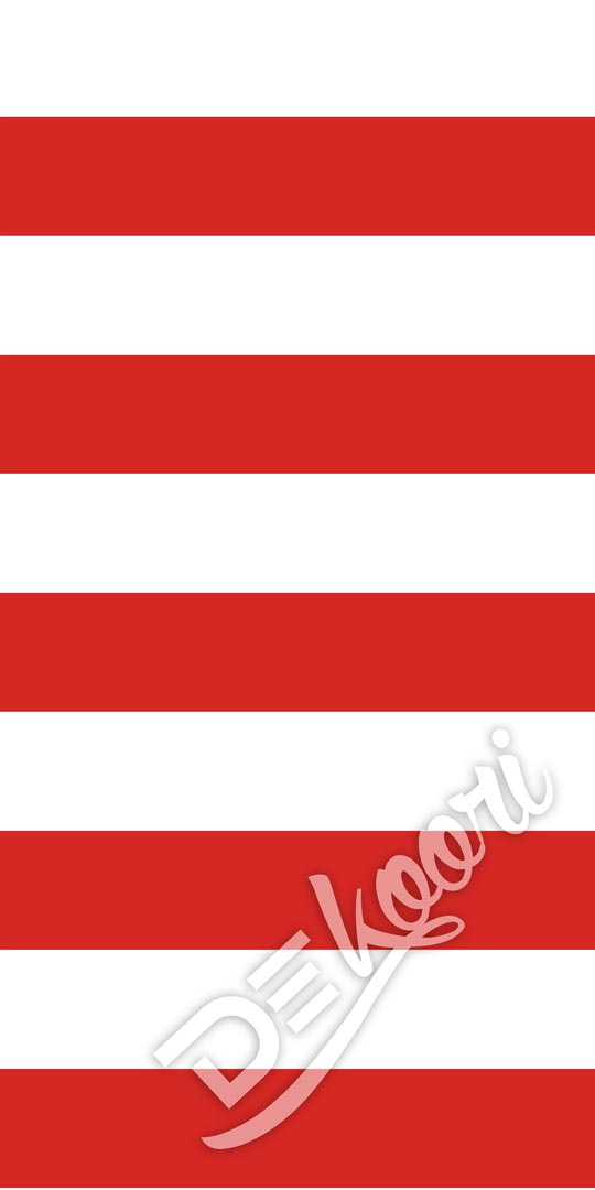 Tapeta s horizontálnymi pruhmi bielo-červené - Dekoori obrázok 3