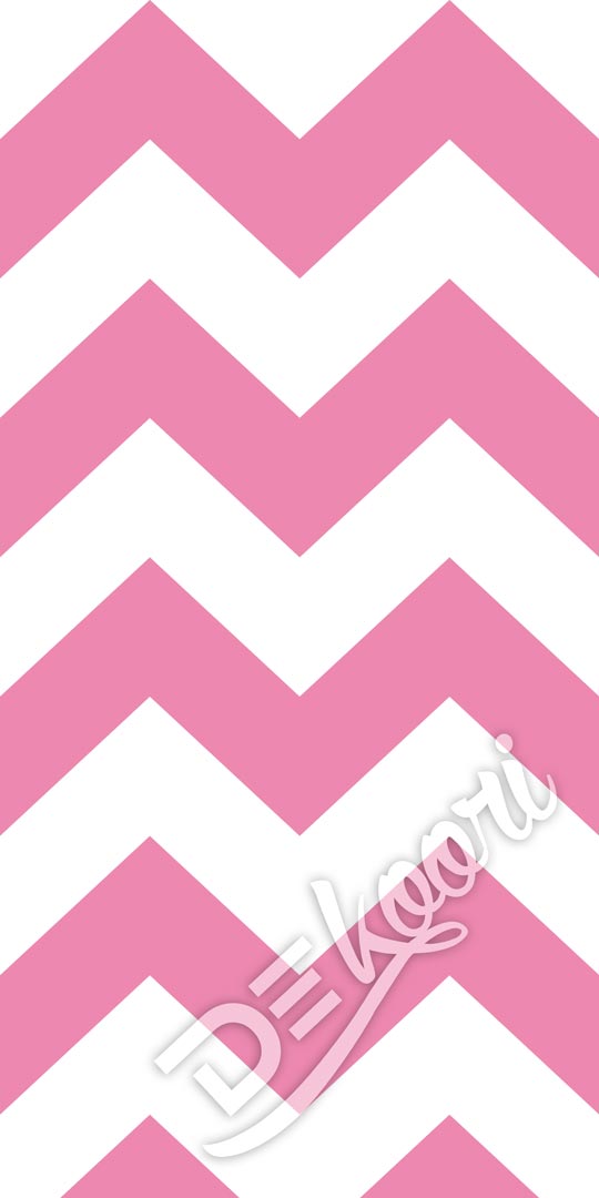 Bielo-ružová chevron tapeta cik-cak - Dekoori obrázok 3