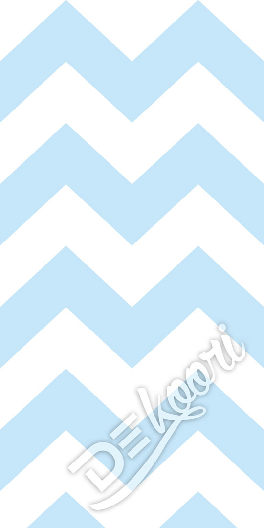 Tapeta so vzorom cik-cak bielo-modrá, jasnomodrá 46 cm - Dekoori obrázok 3