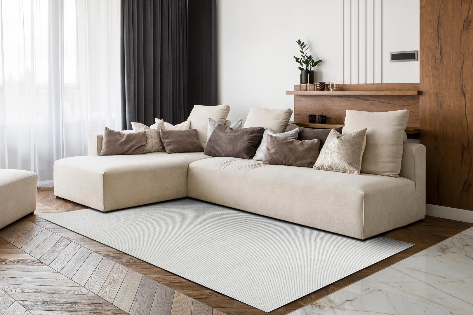 Smyčkový koberec v boho štýle, biely/krémový/ecru, do spálne a obývačky - CASABLANCA - Dywany Łuszczów obrázok 4