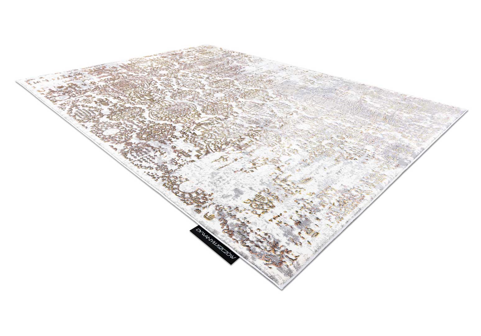 Zlato-sivo-krémový elegantný koberec DE LUXE s marockým vzorom s vintage efektom stariny - Dywany Łuszczów obrázok 3