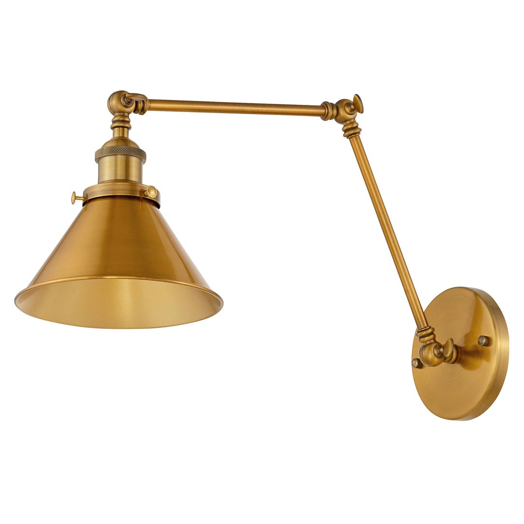 Nastaviteľné priemyselné loftové nástenné svietidlo, GUBI W2, farba zlatej mosadze, nástenná lampa na čítanie - Lumina Deco obrázok 2