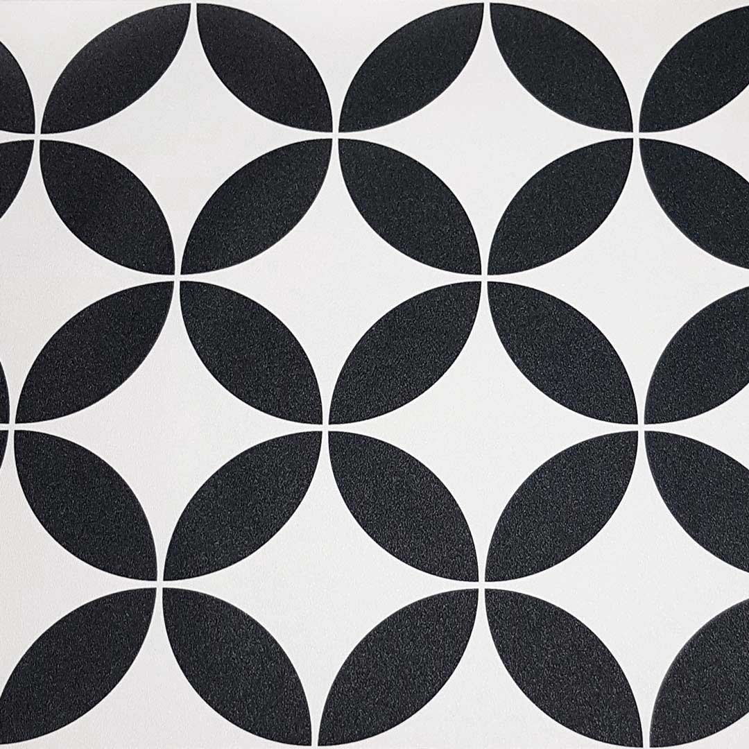 Čierno-biela tapeta s orientálnym marockým retro vzorom - Dekoori obrázok 3