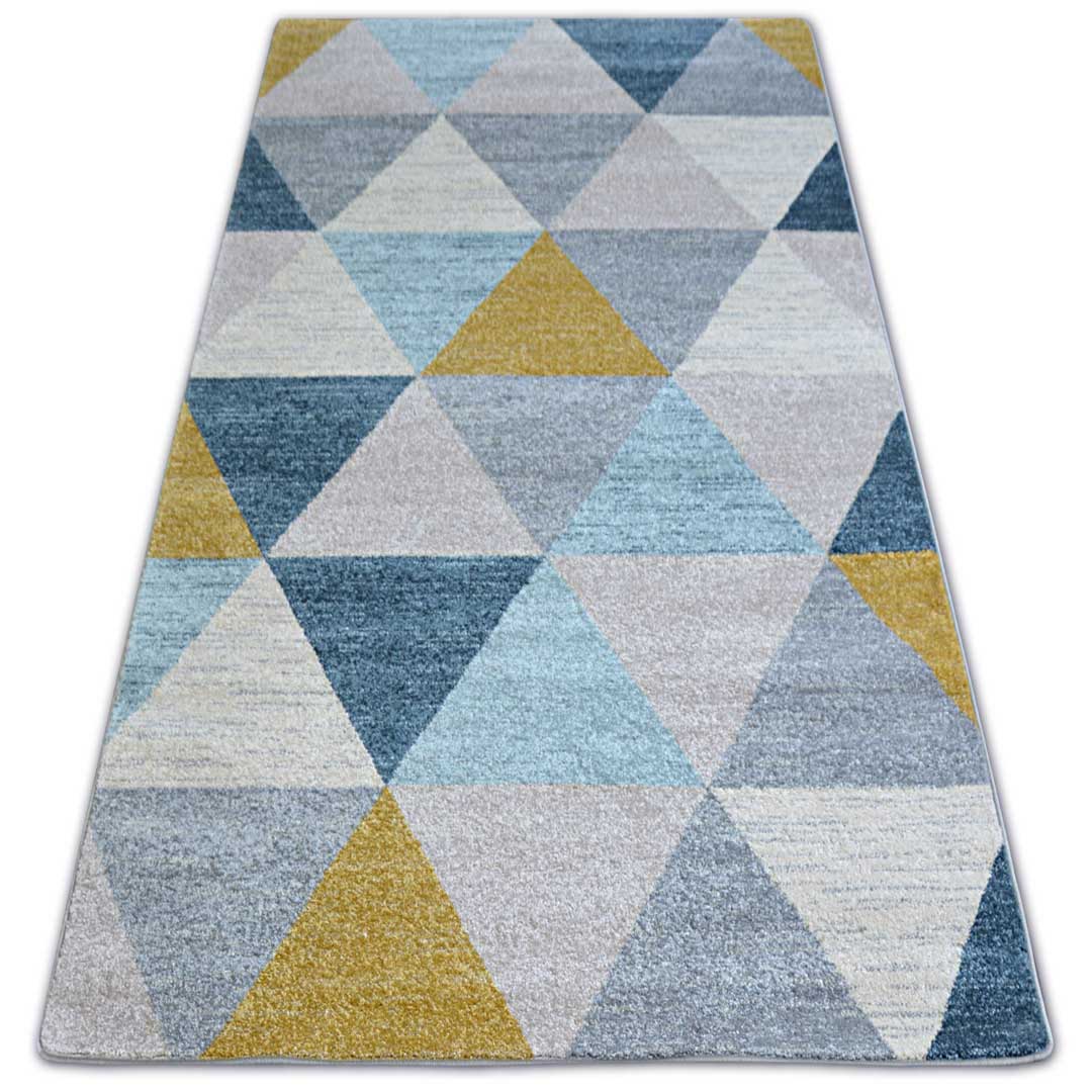 Moderný koberec s pastelovými farebnými trojuholníkmi do obývacej izby - Dywany Łuszczów obrázok 2
