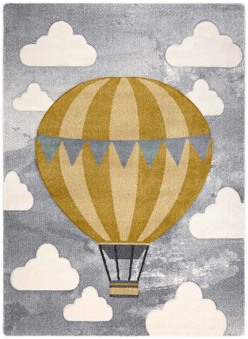 Farebný sivý detský koberec PETIT BALOON vo svetlých farbách, antialergický - Dywany Łuszczów obrázok 1