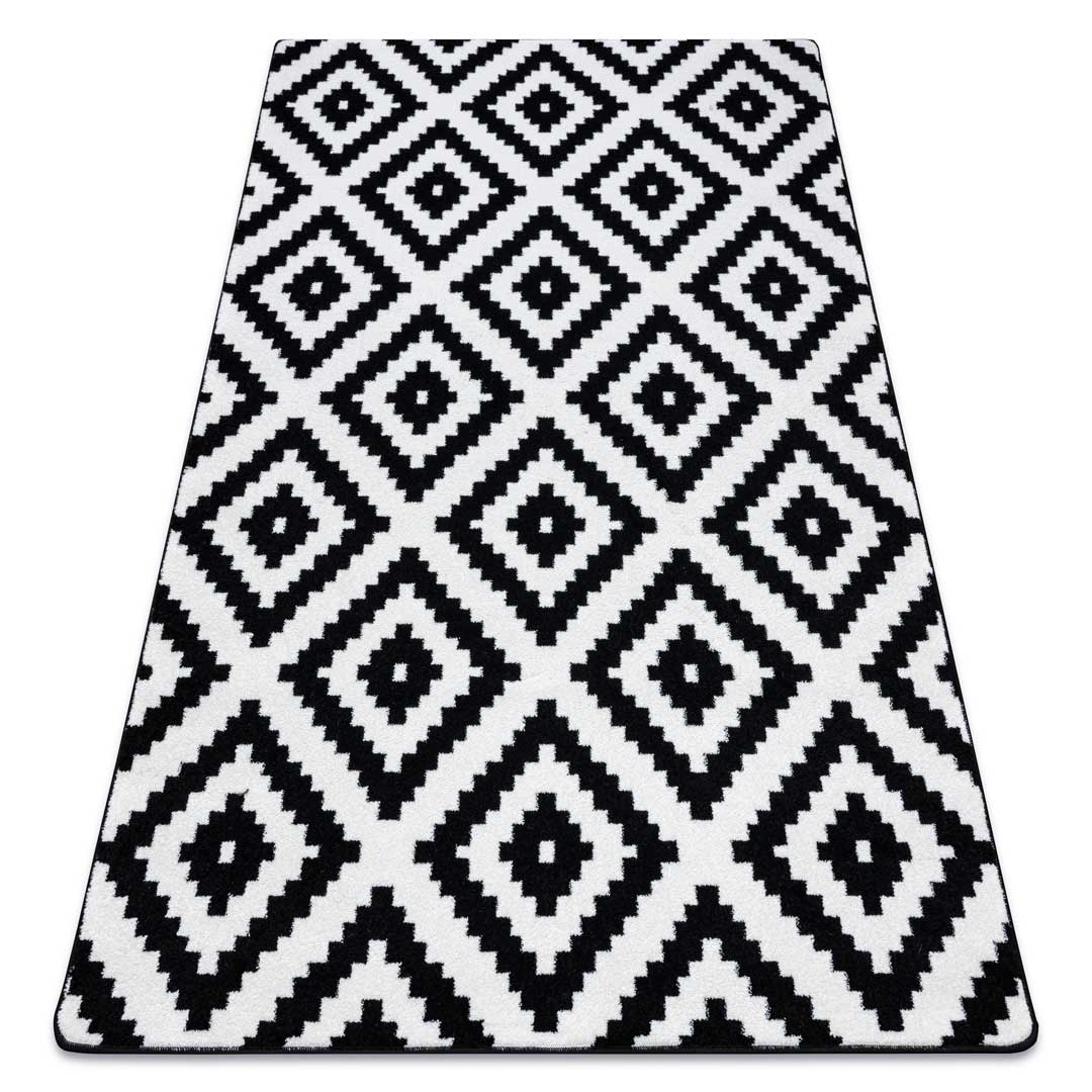 Moderný geometrický koberec SKETCH s čierno-bielym štvorcovým vzorom - Dywany Łuszczów obrázok 3