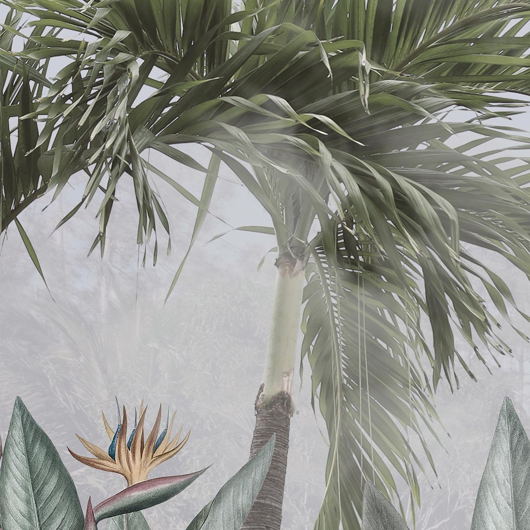 Tapeta džungľa (jungle), banánové a palmové listy, zelená - Dekoori obrázok 3