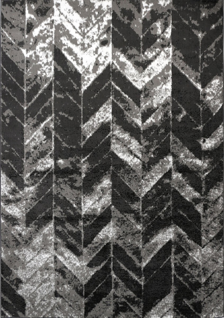 Sivý moderný koberec ALMAS 26 so vzorom rybia kosť, s efektom kamufláže, do izby - Carpetforyou obrázok 1