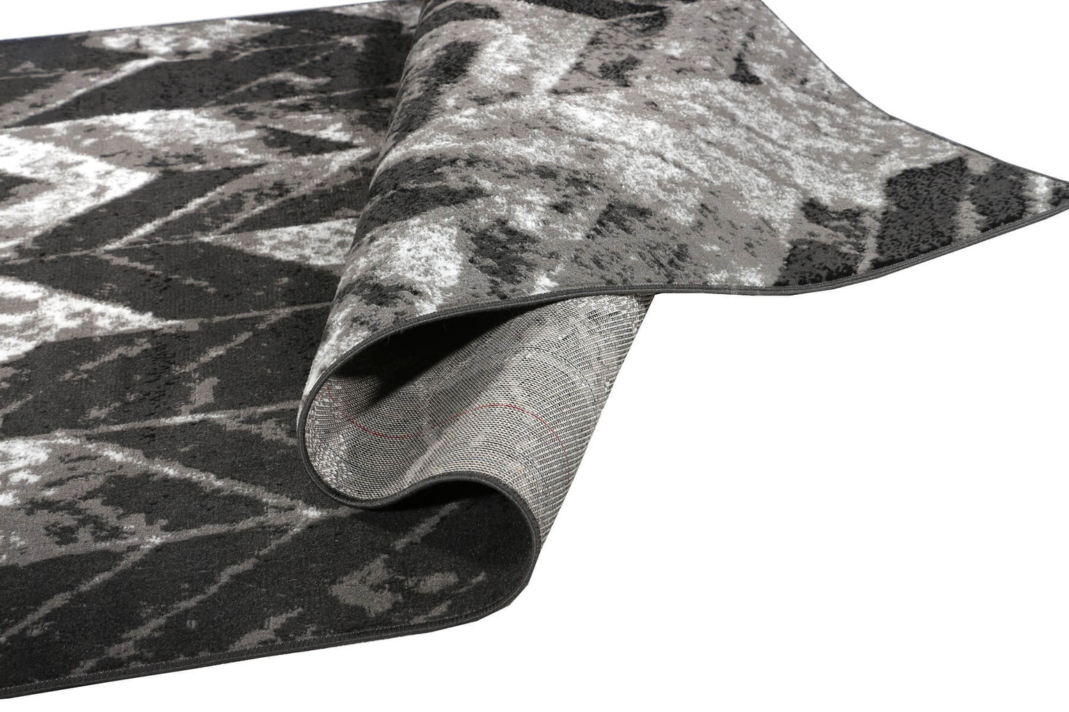Sivý moderný koberec ALMAS 26 so vzorom rybia kosť, s efektom kamufláže, do izby - Carpetforyou obrázok 3