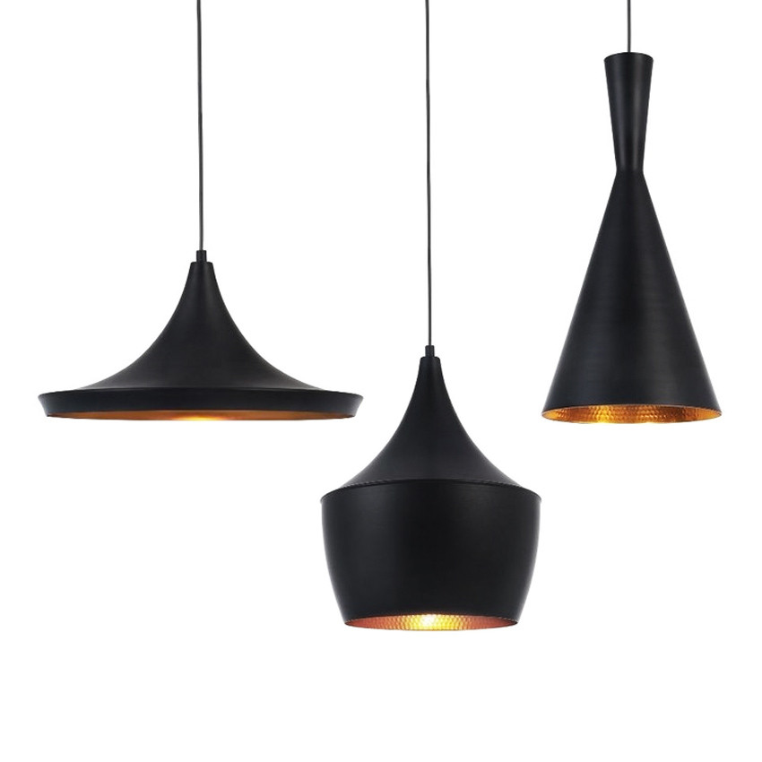 Trojdielna závesná lampa, loftové svietidlo v škandinávskom štýle, luster FOGGI TRIO, čierna, zlatá - Lumina Deco obrázok 3