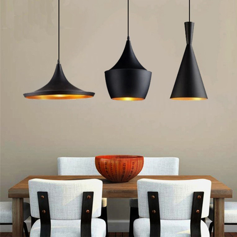 Trojdielna závesná lampa, loftové svietidlo v škandinávskom štýle, luster FOGGI TRIO, čierna, zlatá - Lumina Deco obrázok 4