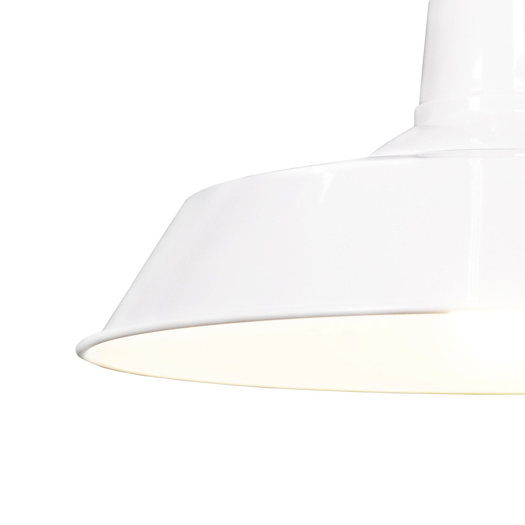 Biela loftová lampa SAGGI, okrúhle kovové priemyselné svietidlo - Lumina Deco obrázok 4