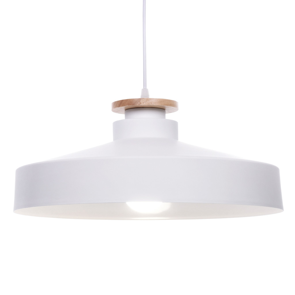 Biela priemyselná lampa, loftový luster LUDOR, moderný, minimalistický, trendový - Lumina Deco obrázok 1