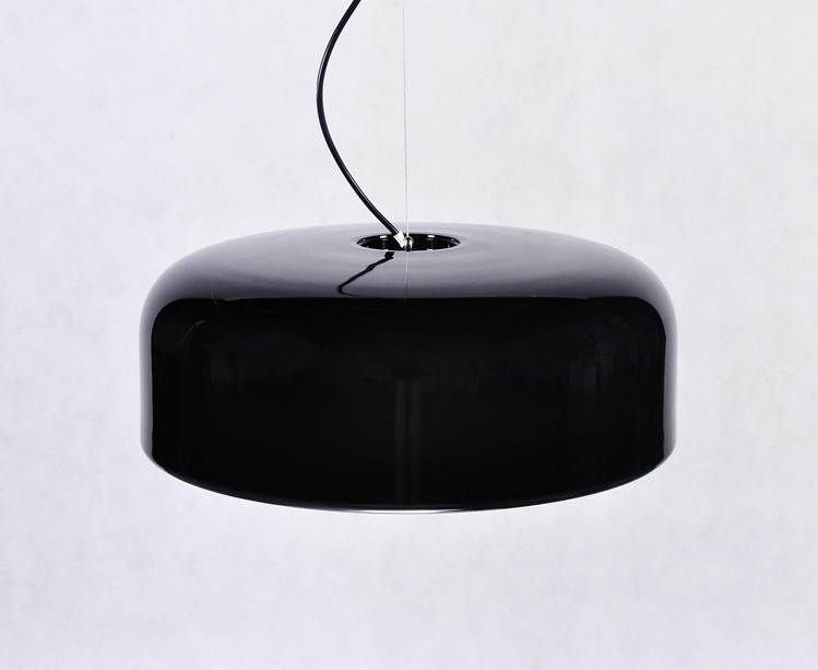 Moderná čierna závesná lampa SCUDO, kovová, 3 zdroje svetla - Lumina Deco obrázok 2