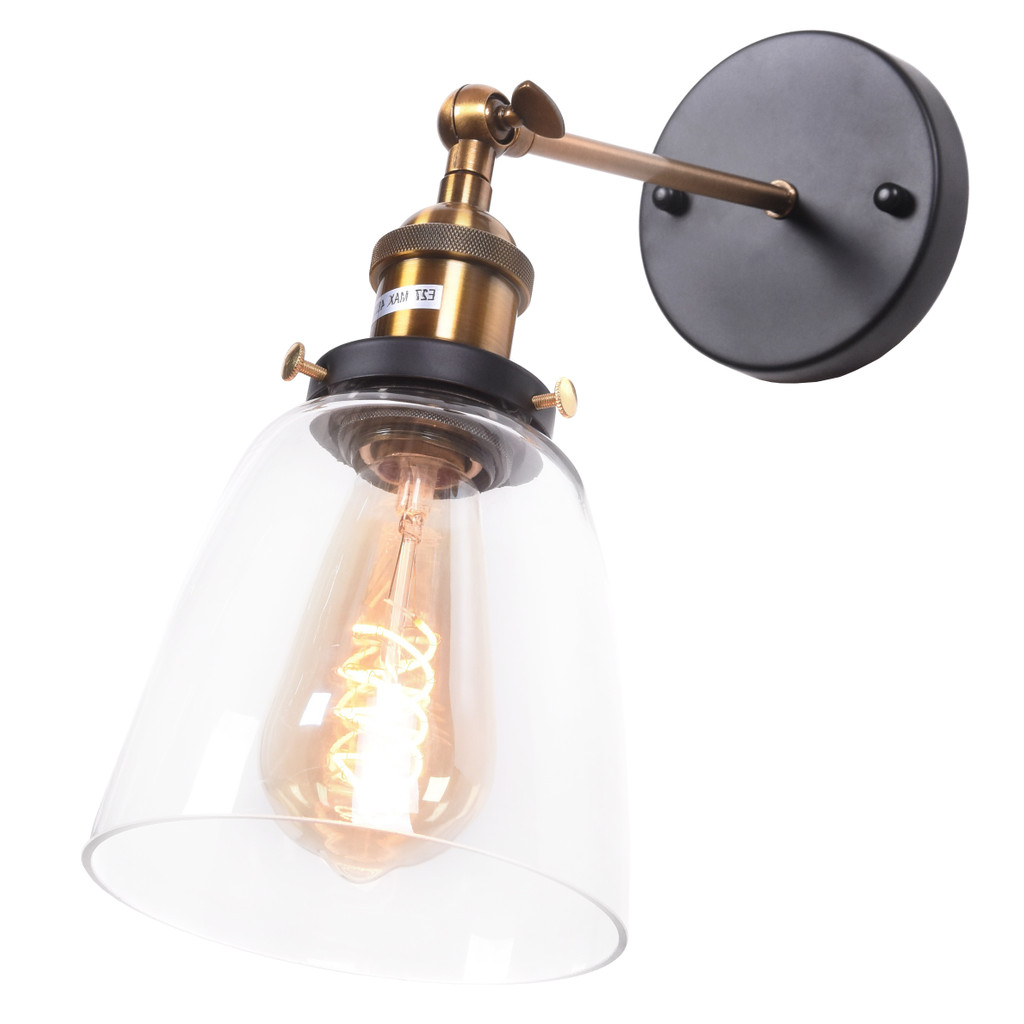 Škandinávske loftové nástenné svietidlo FABI, sklenená priezračná nástenná lampa - Lumina Deco obrázok 1
