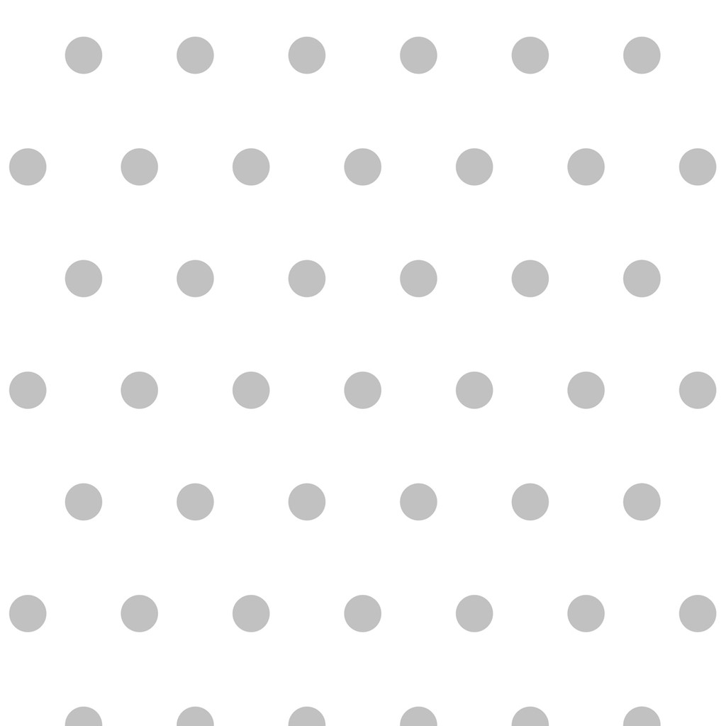 Biela tapeta so sivými bodkami, polka dot 5 cm - Dekoori obrázok 1