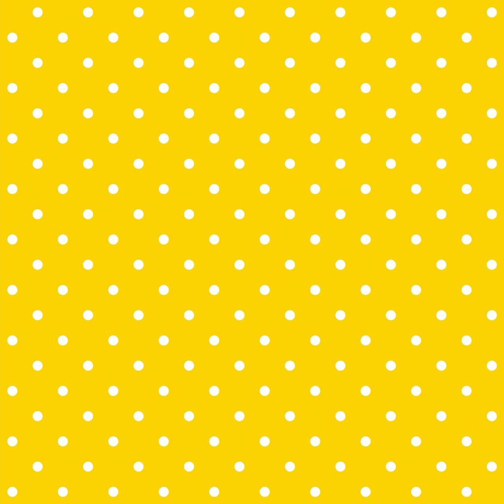 Tapeta s malými bielymi bodkami, polka dot 2 cm, farba kukurice (žltá / oranžová) - Dekoori obrázok 1