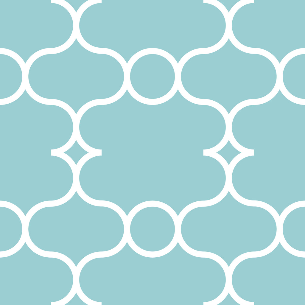 Modrá tapeta s bielym arabským orientálnym vzorom - Dekoori obrázok 1