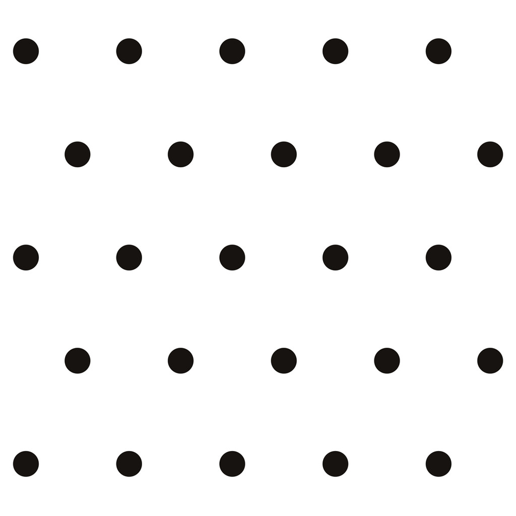 Biela tapeta s čiernymi bodkami, bodky 5 cm - Dekoori obrázok 1