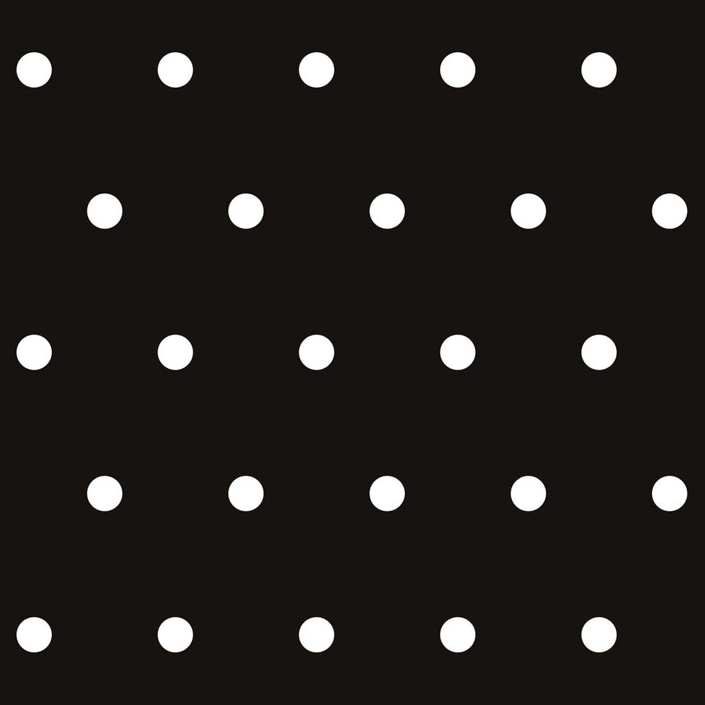 Čierna tapeta s bielymi bodkami, bodky 5 cm - Dekoori obrázok 1