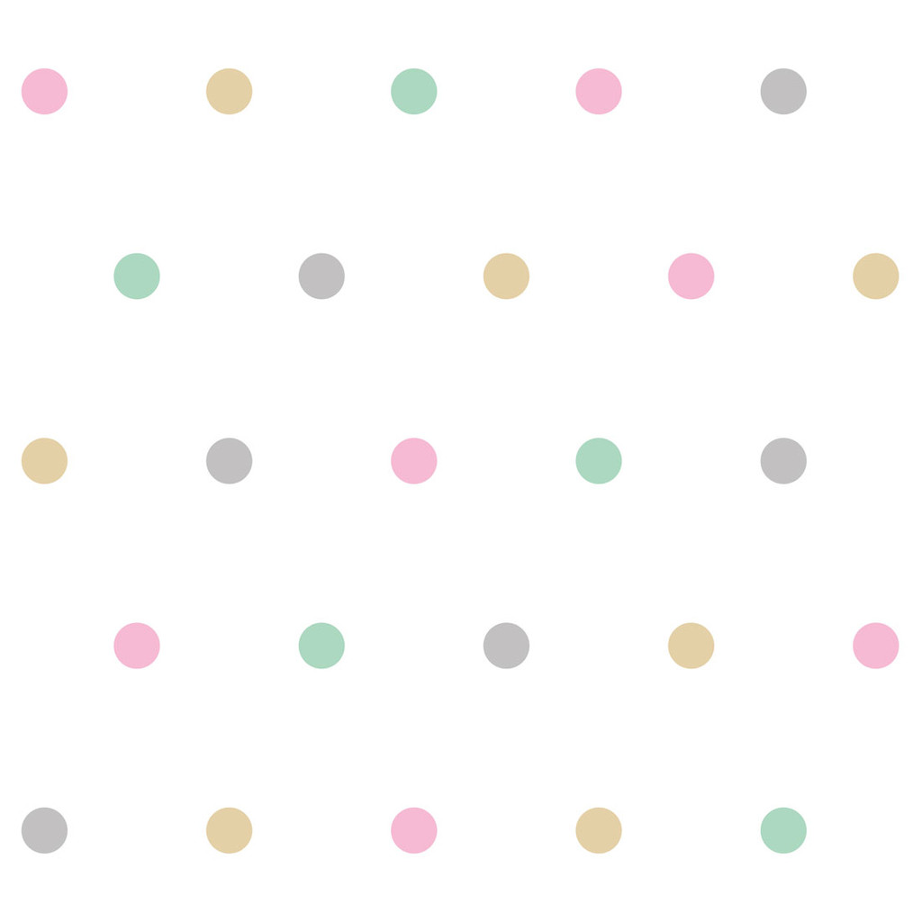 Tapeta s farebnými pastelovými bodkami, polka dot 5 cm - Dekoori obrázok 1