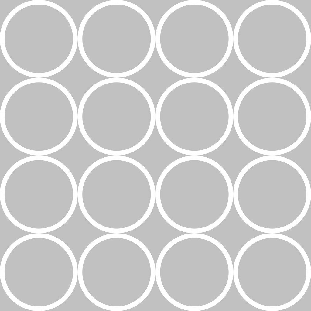 Sivá tapeta s bielymi kruhmi, kolieskami - Dekoori obrázok 1