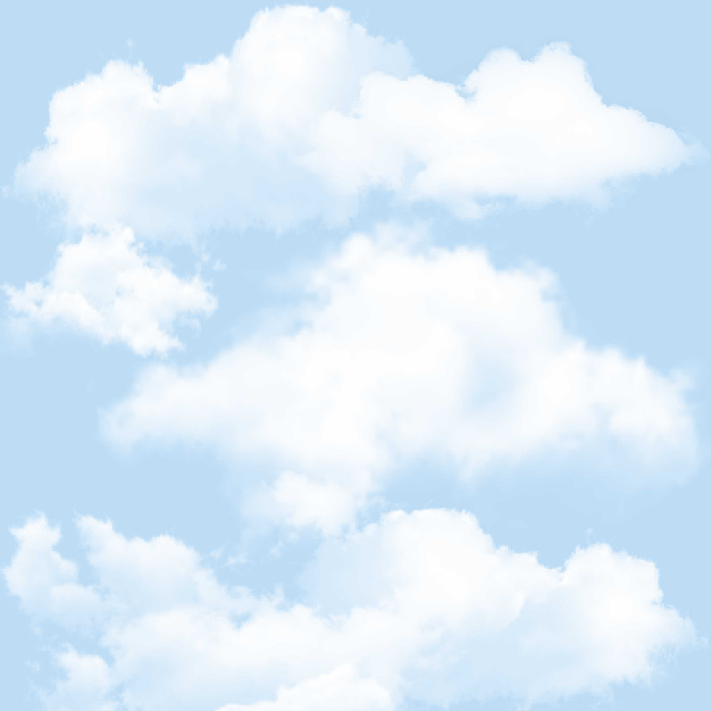Svetlomodrá fototapeta so svetlými, bielymi oblakmi - Dekoori obrázok 1