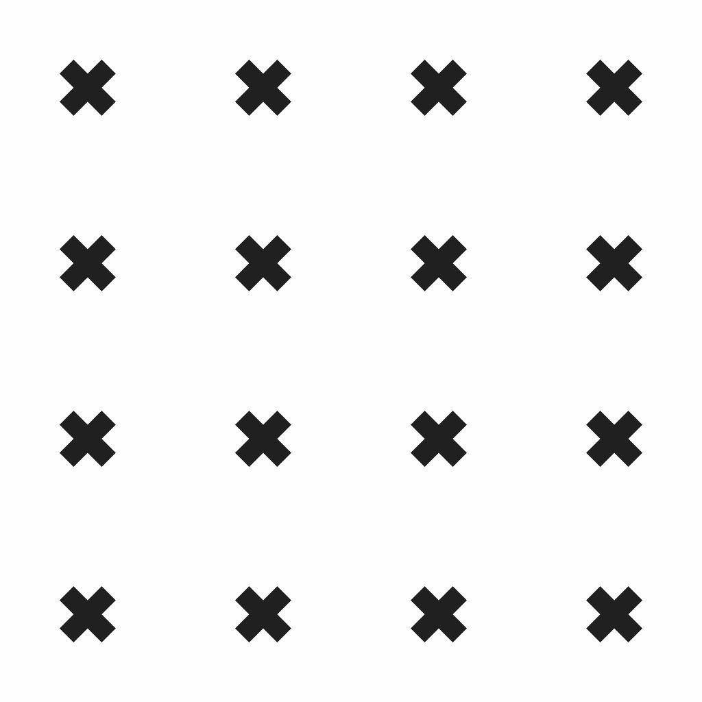 Moderná biela tapeta s čiernymi krížikmi – iXami (bielo-čierna verzia) - Dekoori obrázok 1