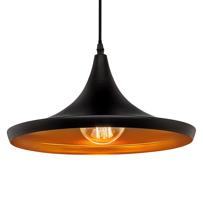 Závesná lampa, dizajnové loftové svietidlo FOGGI 12C, čierna a zlatá - Lumina Deco obrázok 1