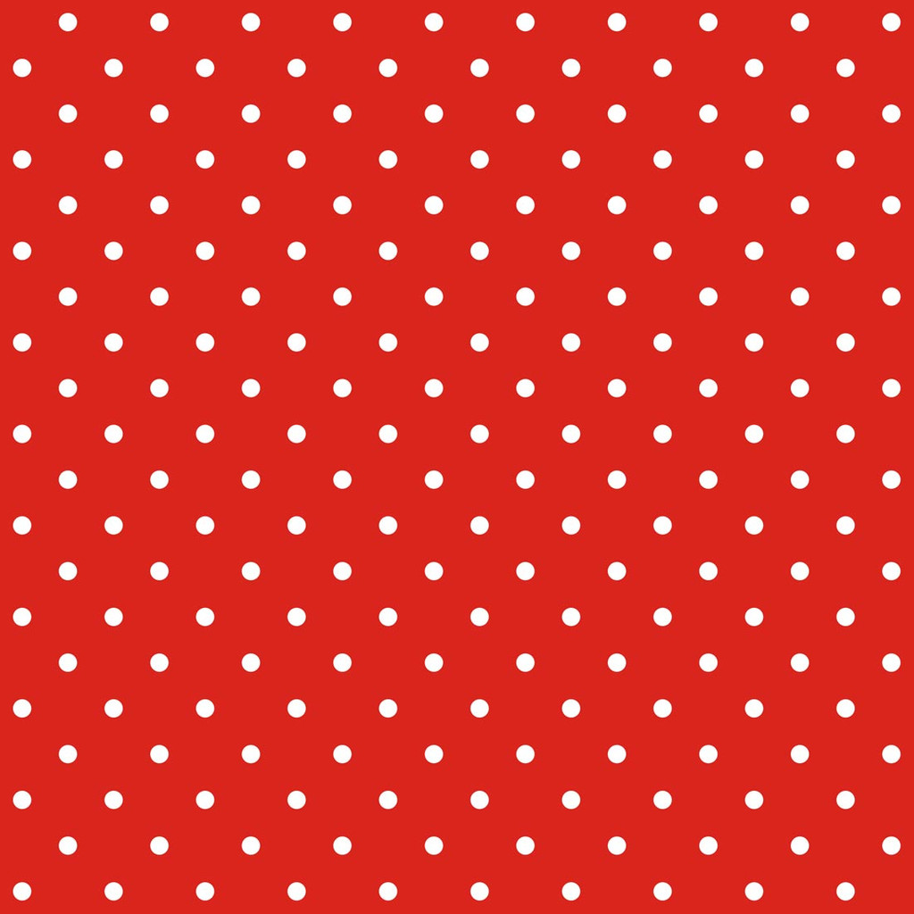 Červená tapeta s malými, POLKA DOT, bielymi bodkami 2 cm - Dekoori obrázok 1