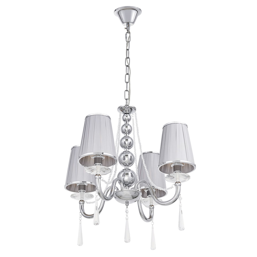 Klasický kovový krištáľový luster FABIONE W4, chrómovaný, strieborný - Lumina Deco obrázok 3