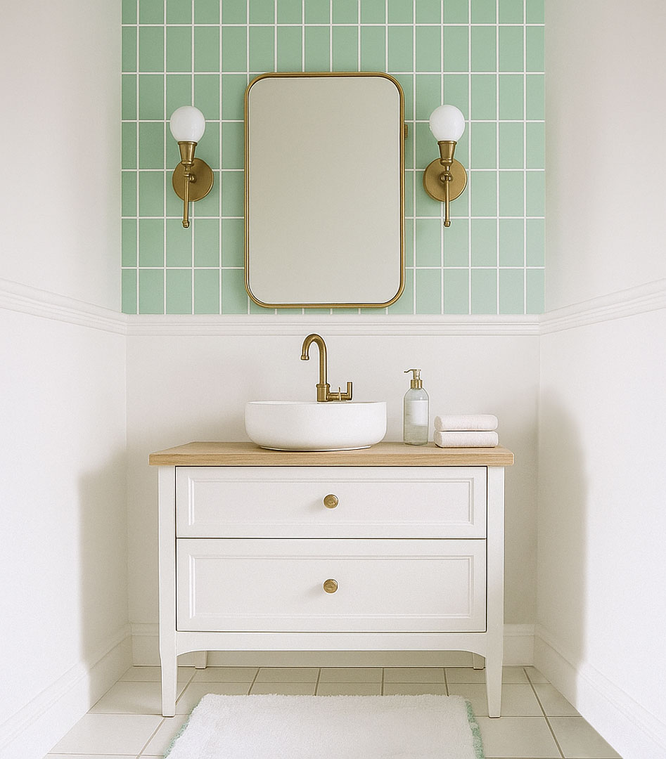 Mätová tapeta na stenu s rovnobežnou sieťou obdĺžnikov, mriežka 10 x 18 cm - Dekoori obrázok 4