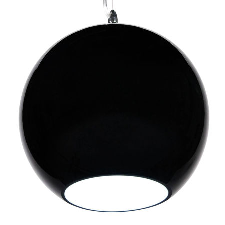 Elegantná závesná lampa MOLTON, čierna sklenená guľa, škandinávsky štýl