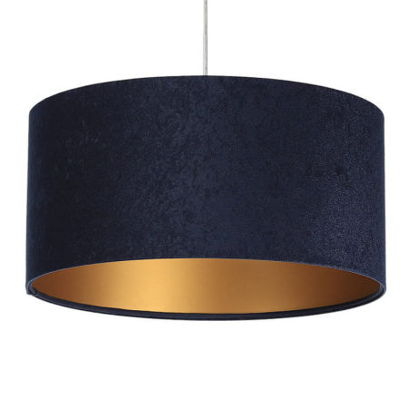 Granátová závesná lampa LOBELIA zvnútra zlatá s velúrovým tienidlom v tvare valca