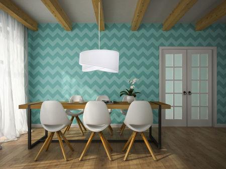 Biela závesná lampa s velúrovým asymetrickým tienidlom CANDY