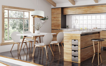 Bielo-béžová závesná lampa s asymetrickým tienidlom, abažúrom z velúru so zlatým vnútrom MIX